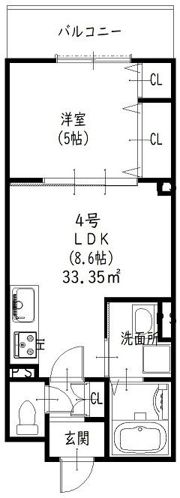 クリエオーレ雁屋西町の間取り画像