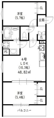 クリエオーレ秦町の間取り画像
