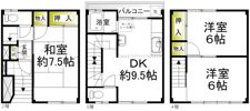 境川テラスハウスの間取り画像