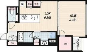 RIDGE北堀江の間取り画像