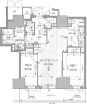 ジオタワー新町の間取り画像