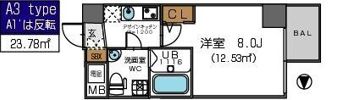 ザ・パーククロス阿波座の間取り画像