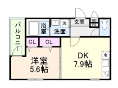 フジパレス帝塚山II番館の間取り画像