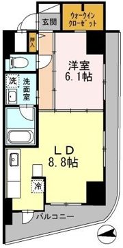 カスタリアタワー肥後橋の間取り画像