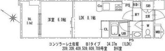 コンソラーレ土佐堀の間取り画像