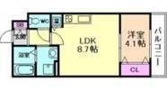 アート東大阪Bの間取り画像