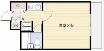 ハイツオークラ靭公園の間取り画像