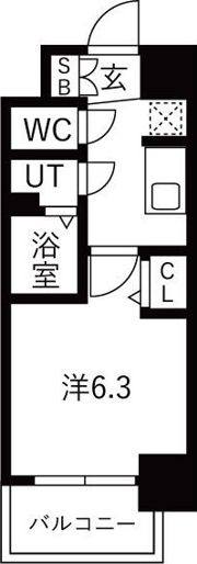 ララプレイス難波メティスの間取り画像