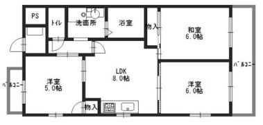 グレースすわの間取り画像