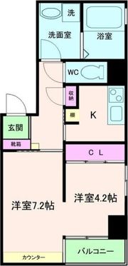 seta piena夕陽丘の間取り画像