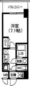 S-RESIDENCE谷町九丁目の間取り画像