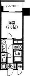 S-RESIDENCE谷町九丁目の間取り画像