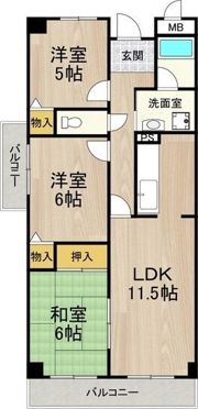 フレグランス鶴見の間取り画像
