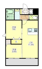 パールコート今里の間取り画像
