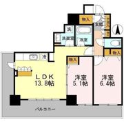 カスタリアタワー長堀橋の間取り画像