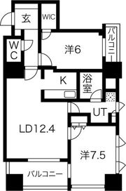 アルグラッド ザ・タワー心斎橋の間取り画像