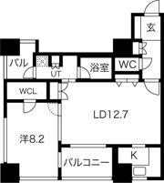 アルグラッド ザ・タワー心斎橋の間取り画像