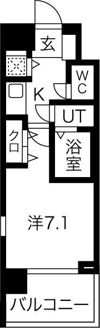 エイペックス心斎橋東の間取り画像