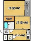 コーポ南住吉の間取り画像