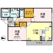 クレストコートQ＆Kの間取り画像