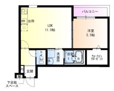 フジパレス住吉遠里小野III番館の間取り画像