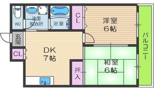 LakiaMaisonAbikoの間取り画像