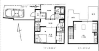 山坂長屋 Aの間取り画像