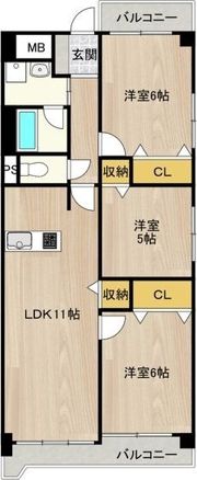 ルシール田辺の間取り画像