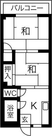 ロイヤルハイツ八戸ノ里の間取り画像