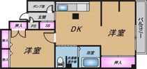川瀬ビーンズハイツの間取り画像