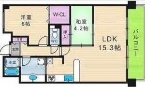 シャルマンフジリッツ夕陽丘の間取り画像