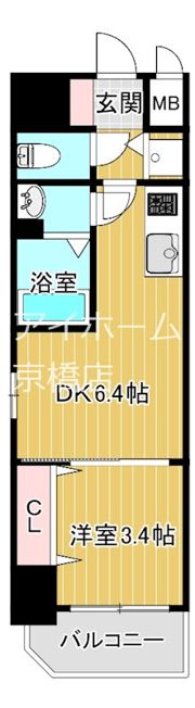 エスリードレジデンス都島デュオの間取り画像