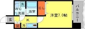 AFFLUENCE難波の間取り画像