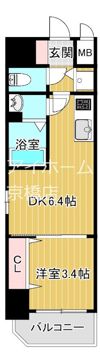 エスリードレジデンス都島デュオの間取り画像