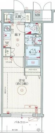 エステムコート難波 II アレグリアの間取り画像
