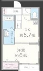 東住吉の長屋の間取り画像