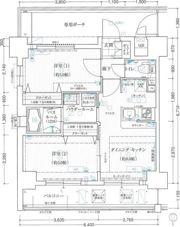 エステムコート難波サウスプレイスIIIラ・パークの間取り画像