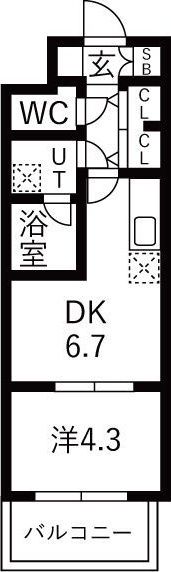 レオンコンフォート難波南の間取り画像
