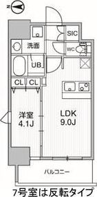gm難波ウエストD.C.の間取り画像
