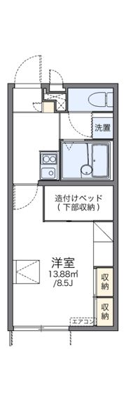 レオパレス甲田の間取り画像