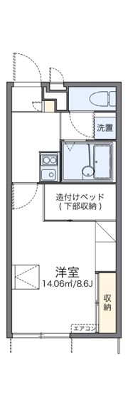 レオパレステイルザウエストの間取り画像