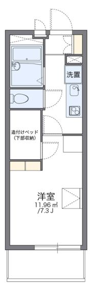 レオパレスゴールドファイブの間取り画像