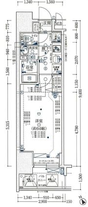 ソルテラスNAMBAフロントの間取り画像