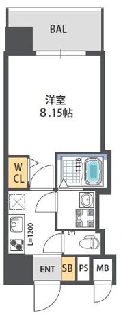 ウエンズ勝山の間取り画像
