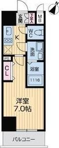グランルージュ中之島南の間取り画像