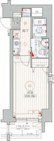エステムコート大手前レシェンテの間取り画像