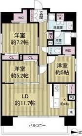 レジュールアッシュ谷町四丁目グランクラスの間取り画像
