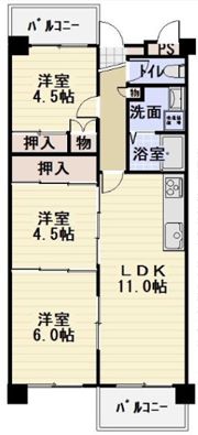 帝塚山セントポリアの間取り画像