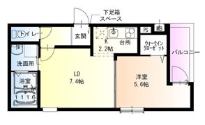 フジパレス住吉我孫子前I番館の間取り画像