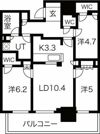 ローレルタワー堺筋本町の間取り画像